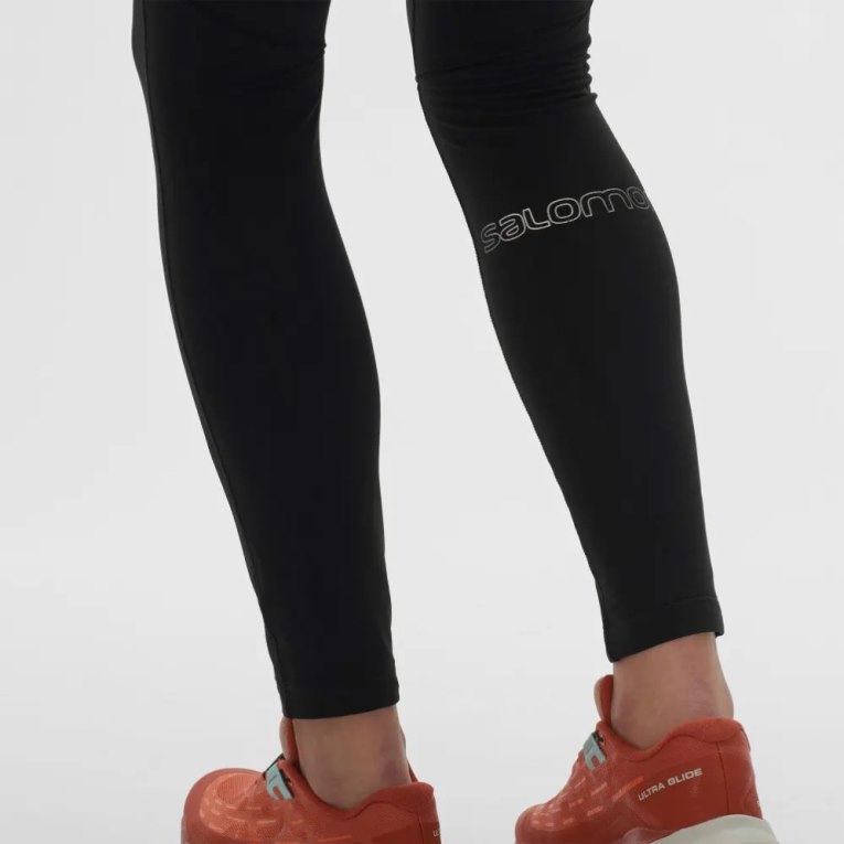 Black Salomon Xa Warm Women's Running Tights | IE SF4268